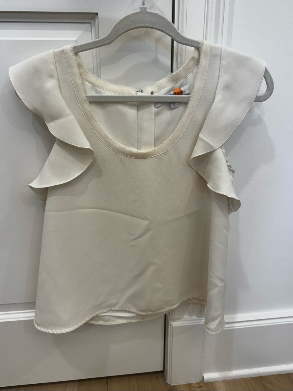 Elizabeth and James Cream Ruffle-Sleeve Camisole
